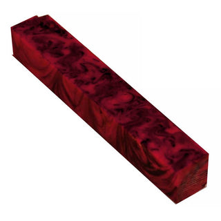 Synthetic Burl Bright Red Acrylic Pen Blank