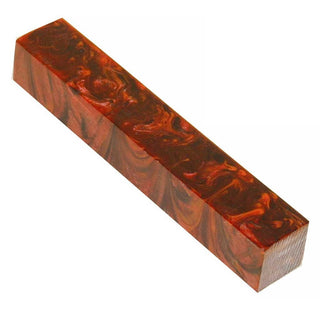 Synthetic Burl Dark Red Acrylic Pen Blank
