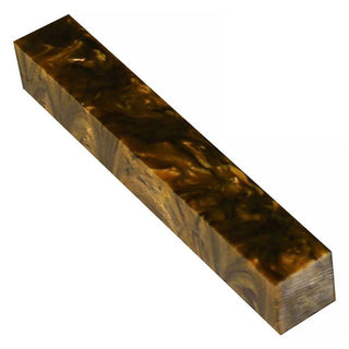 Synthetic Burl Yellow Acrylic Pen Blank