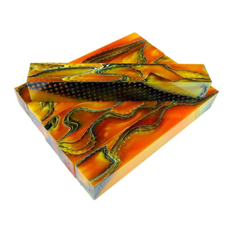 Tangerine Mesh Acrylic Pen Blank AA-57