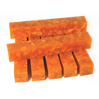 Tangerine Pebbles Acrylic Pen Blank
