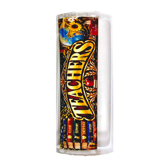Pre-tubed Teacher Pen Blank by John U featuring bold Teachers artwork, stacked books, apple, globe, and colorful classroom details.