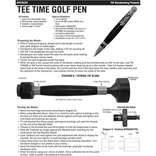 Tee Time Golf Pen Kit Starter Set - 4 Pen Kit Starter