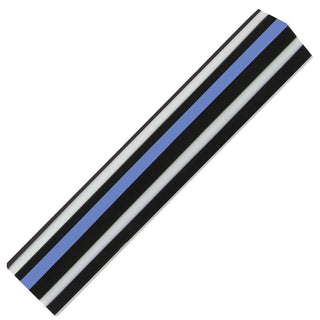 Thin Blue Line Pen Blank - Straight with White & Black Stripes