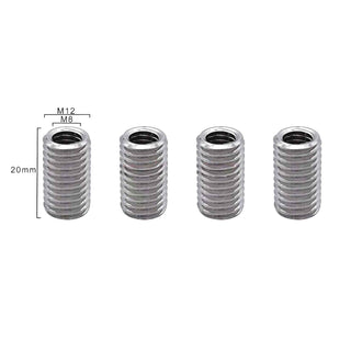 M12 threaded inserts for bottle stoppers and turning projects allowing easy assembly and removal of components. Size