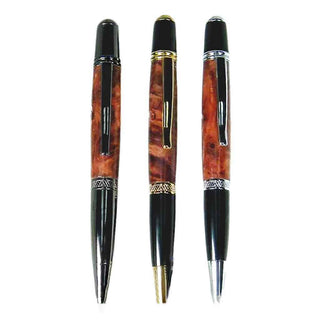 Diplomat Pen Kits & Maple Burl Pen Blanks Triple Play Combo - 3 Pack