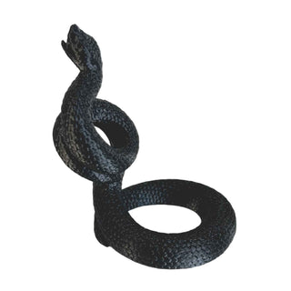 3D Printed Viper Pen Holder by artist John U..A bold, snake-themed display stand for handmade pens, unpainted version