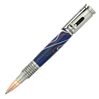 We The People Bolt Action Pen Kit . Side. Antique Pewter