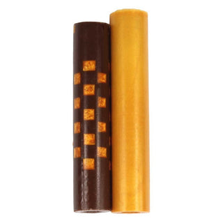 Weave Squeeze 360 Rotacrylic pen blank - Gold Brown & Gold