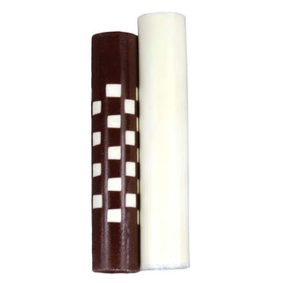 Weave Squeeze 360 Rotacrylic pen blank - White Brown & White