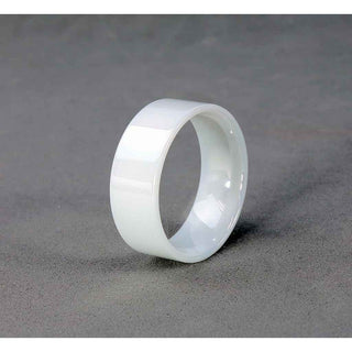 White Ceramic Comfort Ring Cores - 8mm