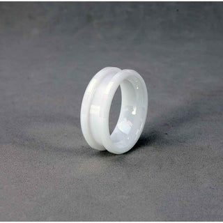 White Ceramic Inlay Comfort Ring Cores
