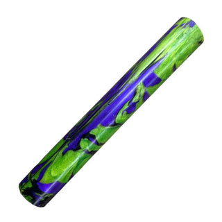 Witch’s Brew Alumilite pen blank by John U with vivid purple and potion green swirls