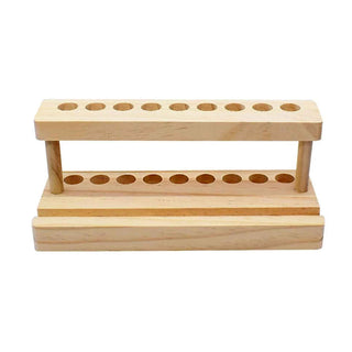 9 pen wood display stand light wood finish. No pens shown