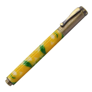Eco Zen Rollerball Pen Kit with magnetic cap and masculine hex accent on the cap. A budget-friendly rollerball kit. Antique Brass