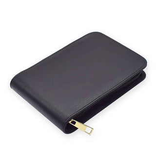 Zippered Leather Pen Pouch - Holds 12