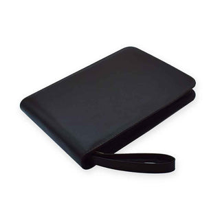 Zippered Leather Pen Pouch - Holds 24