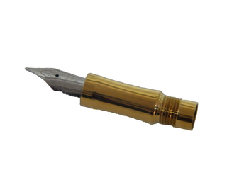Gold fountain pen nib section for the Diamond Knurl Pen Kits